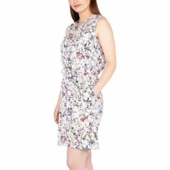 Nicole Miller Original Pink Floral Sleeveless Midi Dress Small NWT - Picture 5 of 9